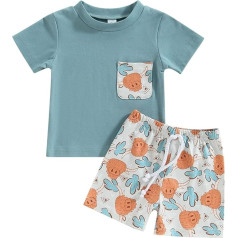 Summer Two-Piece Pyjamas Sleepwear Baby Boys Girls Cartoon Printed Short Sleeve Crew Neck Pyjamas Toddler Kids Pyjama Set 50 56 62 68 74 80 86 92 98 104 110