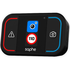 Saphe Drive Mini Speed Camera Alarm for the Car with Colour Display - Shows Speed Cameras, Dangers - Data from Blitzer.de - No Subscription Required