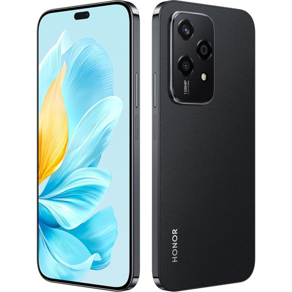 HONOR 200 Lite 5G Smartphone 8+256GB, Triple Camera 108MP + 5MP + 2MP, MediaTek 6080, 6.7 Inch AMOLED Display, 3420Hz PMW Dimming, 4500mAh/Dual SIM/NFC/GPS, MagicOS 8.0/Android 14 (German Version,