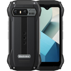 Blackview - N6000 - Mobile Phone - Shockproof Smartphone with 256 GB, 8 GB RAM, Android 13, 48 Mpx, Dual SIM - Black Version