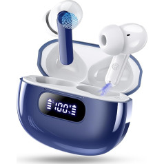 Bluetooth Headphones, In-Ear Headphones Wireless Bluetooth 5.3 with 4 ENC Noise Cancelling Mic, 2024 Headphones Wireless LED Display, 48 Hours Earbuds, HiFi Stereo IP7 Waterproof Earphones for Work