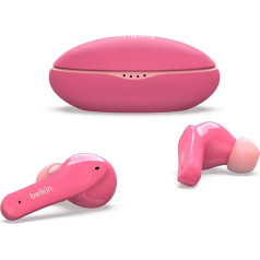 Belkin SOUNDFORM Nano Bluetooth Headphones for Kids, Wireless, 85 dB Ear Protection Limitation, Online Teaching, School, IPX5 Certified, 24 Hours Operation - Pink, One Size, PAC003