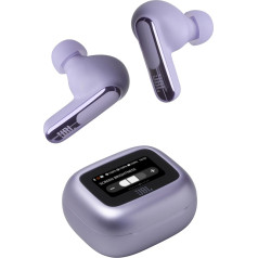 JBL Live Beam 3 Wireless Earbud Headphones with Bluetooth, 48 Hours Battery Life, True Adaptive Noise Cancelling and High Resolution Signature Sound, IP55 Waterproof, with Earplugs, Purple