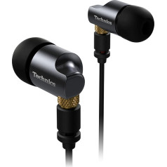 Technics Premium In-Ear Monitors IEM, High Fidelity In-Ear Earphones with Innovative 10mm Driver for Ultra Low Distortion, Black/Gold