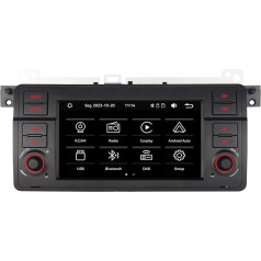 LXKLSZ Car Radio for BMW E46 3 Series 1999-2004 with Wireless Carplay Android Car, 7 Inch IPS Screen, Bluetooth, High Power Output