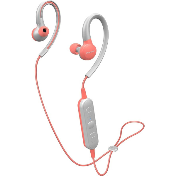 Pioneer SE-E6BT(P) In-Ear All-Round Bluetooth Headphones (6 Hours Playtime, Bluetooth, IPX4 Splashproof, Hands-Free Function, Pioneer Notification App) Pink