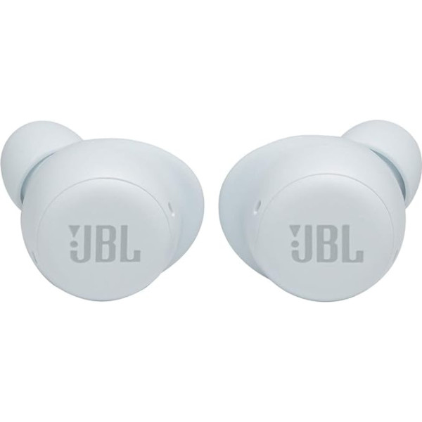 JBL Live Free NC+ - True In-Ear Noise Cancelling Bluetooth Headphones with Active Noise Cancelling, Microphone, Up to 21H Battery, Wireless Charging (White), Small