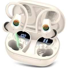 Bluetooth Headphones Sports Headphones Wireless Bluetooth 5.3 with 4 Mic, 2024 In-Ear Headphones Noise Cancelling Dual LED Earbuds, 50 Hours Deep Bass, IP7 Waterproof Earphones Work Study Sports,