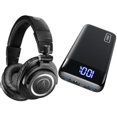 Audio-Technica M50xBT2 wireless headphone Black & INIU Power Bank