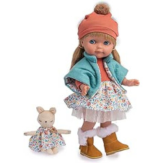 JC Toys Chloe by Berenguer Nature Collection 15 Inch Fashion Doll Long Blonde Hair Multi-Piece Removable Fasion Outfit All Vinyl Movable, Chloe -