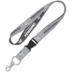 Fanatics NHL Pittsburgh Penguins Two-Tone Lanyard Grey/Charcoal 1