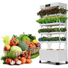 FAXIOAWA Hydroponics Growing System Tower Hydroponics Growing Tower, 5 Levels, LED Light, 72 Planting Places, 85 Seeds, with Accessories, for Herbs, Fruits, Vegetables 0828