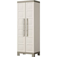 Keter Kunststoffschrank Garten Excellence, Utility, Balkon Schrank, Hochschrank für Besen