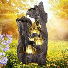 profi-pumpe.de Decorative Garden Fountain, Indoor Fountain with LED Light 230V Waterfall, Water Fountain for Garden, Garden Pond, Patio, Balcony, Very Decorative