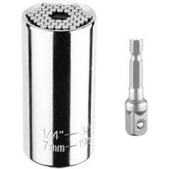 Graphite Universal socket 7-19 mm, 1/4