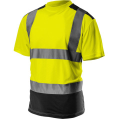NEO Warning T-shirt, dark bottom, yellow, size XL