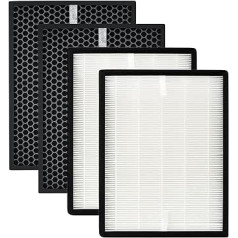 Covienapp FY2420/30 Replacement Filter for Ph-ilips AC2882 AC2885 AC2887 A2889 AC3829/10,2000 Nano Protect Filter Compatible with Philips Air Purifier Series 2000 2000i, 2 HEPA Filters and 2 Activated
