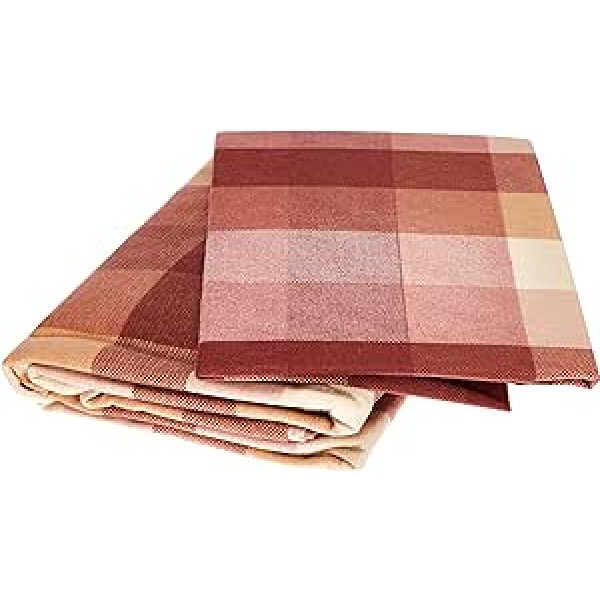 TOM TAILOR 0009925 Flannel Bed Linen Set with Pillowcase 1x 155 x 220 cm and 1x 80 x 80 cm Salmon