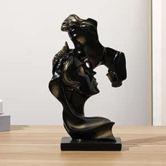 NORHOR Kiss Abstract Art Statue Decoration Living Room Office Bar Cafe Entrance Statues and Sculptures, Resin, Black