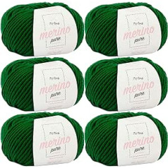 MyOma Merino Wool - 1x Merino Pure White (Colour 4100) - 1 Ball of Merino Wool White + Label - Soft Wool - 50 g/65 m - Needle Size 6 - 7 mm - Extra-Fine Merino Wool - Washable Merino Wool - Wool White