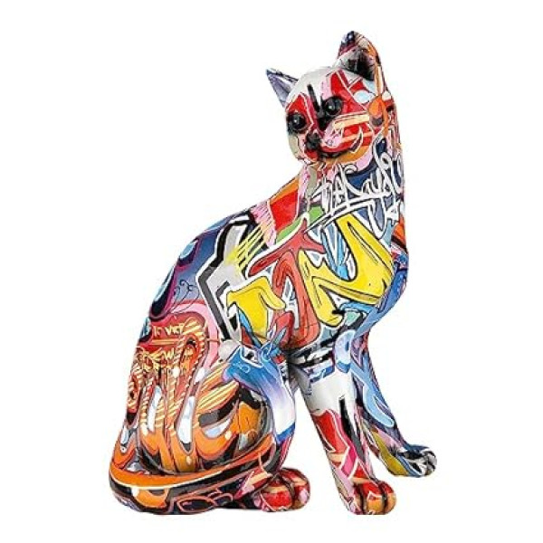 Casablanca - Decorative Cat Figures - Pop Art - Cat Gifts - Sculpture - Height 29 cm - Width 21 cm