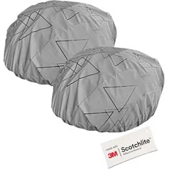 Salzmann 3M Waterproof Helmet Cover - Rain Cover for Bicycle Helmets - Set of 2 - Made with 3M Scotchlite
