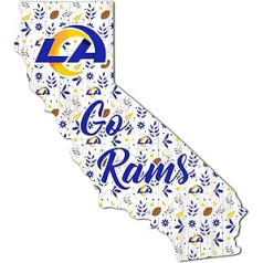 Fan Creations NFL St Louis Rams Unisex Los Angeles Rams Floral State Sign Team Colour 12