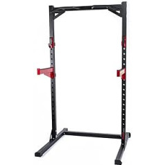 Fuel Fitness Half Cage HR300 Adjustable Squat Stand with Safety Shelves, Squat Rack with Barbell Stand, Squat Stand with Pull-Up Bar, Maximum Load 272 kg