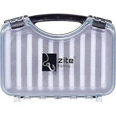 Zite Fishing Trout Spoon Box - Bait Box Fly Box - Jig Head Spinner Blinker Streamer Case - Waterproof - 28 x 22 x 7 cm