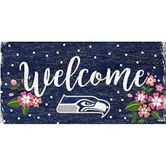 Fan Creations NFL Seattle Seahawks Unisex Seattle Seahawks Welcome, Floral Sign, Team Color, 6x12