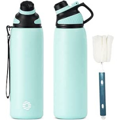 Fjbottle Stainless Steel Sports Water Bottle with Magnetic Lid 1 L, 800 ml, 600 ml, 400 ml BPA-Free Leak-Proof Children's Bottle - Suitable for Carbonated Drinks, Bicycle Water Bottle, Thermal for