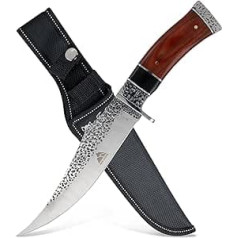 by GER-SABER Hunting Knife Fixed Clip Point Blade Including Belt Holster 30 cm One-Handed Knife - Outdoor Knife for Any Adventure, Survival Bowie Knife for Camping, Hunting, Hiking and More (G71)