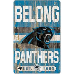 Wincraft NFL Carolina Panthers Slogan Wood Sign