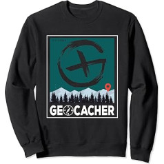 GPS Signal Geocacher Fundpunkt Geocaching Travel Bug Nature Sweatshirt