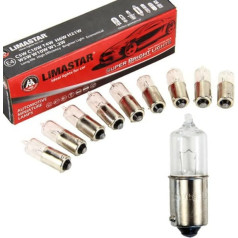 100x Light Bulb Headlight Bulbs 6 W 12 V Low Beam High Beam Light Bulbs E Certification Mark Socket BAX9S Warm White