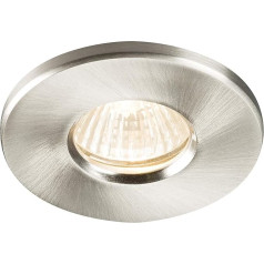 KnightsBridge IP65 GU10 Installation Downlight Brushed Chrome, Aluminum (Lamp and MR16 16V Connection not included)