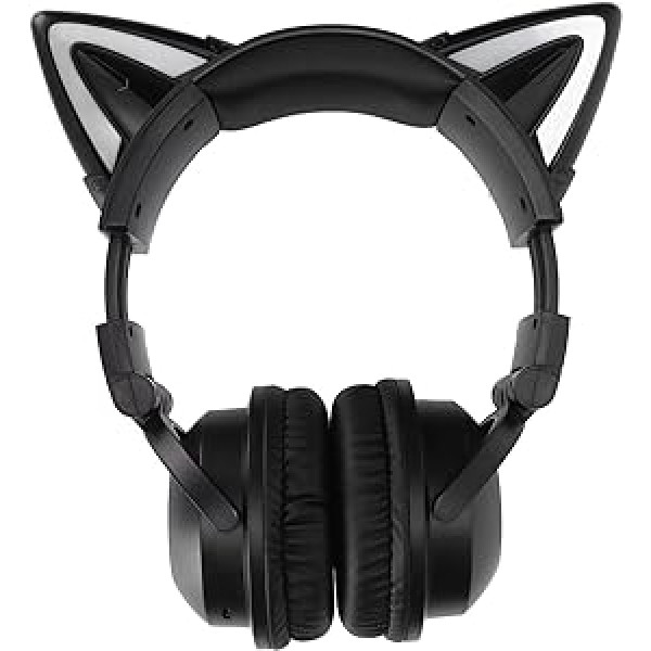 ciciglow Wireless Bluetooth Headphones, Foldable Stereo Headset, LED Children's Headphones with Cat Ears, LED Breathing Light, Flashing, Gift for Boys and Girls