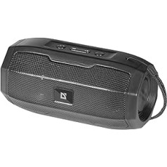 Defender Bluetooth Speaker G36, Portable Music Box with True Wireless Stereo, Bluetooth Box with Hands-Free Function, MP3 Player, FM Radio, for Home and Outdoor Use, Black