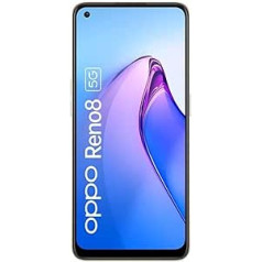 OPPO Reno8 Smartphone, MediaTek Dimensity 1300 5G, 6.4 Inch 90Hz AMOLED Screen, 50MP + 8MP + 2MP Rear Camera, 32MP Front Camera, RAM 8GB + ROM 256GB, 4500mAh 80W Supervooc, Shimmer Gold