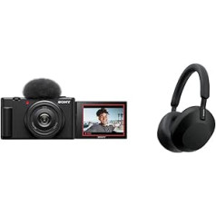 Sony Vlog Camera ZV-1F | Digital Camera & WH-1000XM5 Wireless Bluetooth Noise Cancelling Headphones