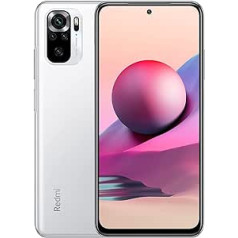 Redmi Note 10S Smartphone RAM 6 GB ROM 64 GB 6.43 Inch AMOLED DotDisplay 64 MP Camera 33 W Quick Charge MediaTek Helio G95 3.5 mm Headphone Jack 5000 mAh (Type) Battery White [Global Version]