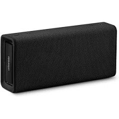 Urbanista Brisbane Plus Bluetooth 5.3 Speaker, Portable Wireless Speaker with System Pairing for Stereo Playback, 60 Hours Playtime, IPX5 Waterproof, USB-C Charging, Midnight Black