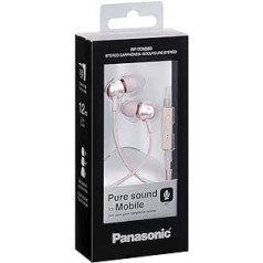 Panasonic RP-TCM360E-P In-Ear Kopfhörer (Ohrhörer, Headset, 3 Pass-Stücke (S/M/L), ergonomisches Design, rosé-gold)