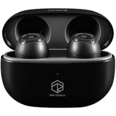 LINSOUL Rose Technics Ceramics Wireless Earbuds, 10 mm DD HiFi Gaming Earphones, Bluetooth 5.3 Earphones, with ENC Noise Cancelling, Dual Connect, 60ms Latency for Workout (Black)