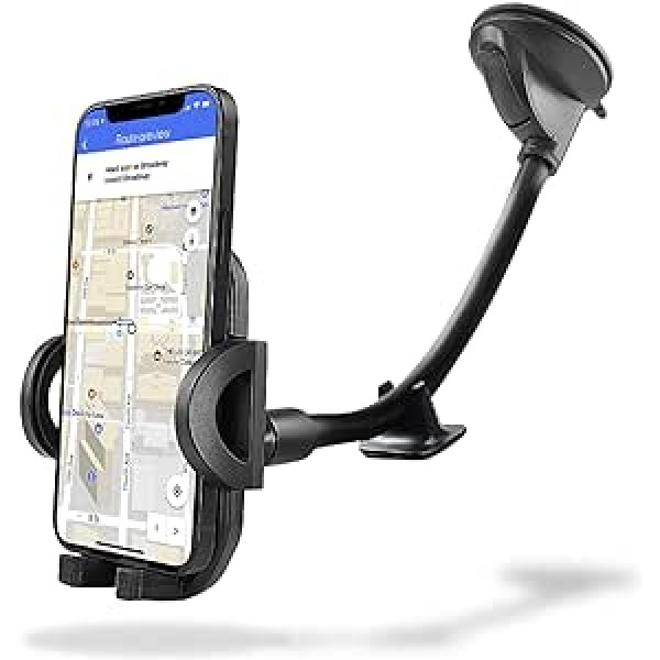 KFZ Halterung Handy Schwanenhals Saugnapf / Handy - Auto Halterung Klammer Smartphone / Windschutzscheibe / 360 Grad Rotation - Olixar Cradle Car Holder- Universell