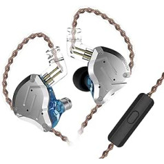 KZ ZS10 Pro 4BA+1DD In-Ear Headphones HiFi Clear Bass Musician Earphones Noise Cancelling Monitor Headphones with Detachable Cable Blue