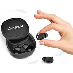 Damipow Wireless Sleep Headphones, Bluetooth Headset with Noise Insulation for Sleeping on the Side, In-Ear Earphones with Microphone and Volume Control for Small Ear Canal, Soft Sleepbuds with