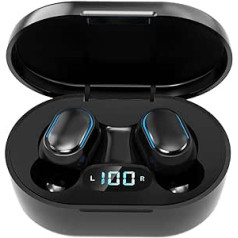 JOKBEN Wireless Headphones, Real Wireless Earbuds with LED Display, Charging Case, HD HiFi Stereo, One-Click Smart Control, Built-in Microphone, IPX7 Waterproof, Wireless Bluetooth Headphones for