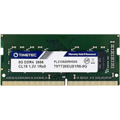 Timetec Hynix DDR4 2666MHz PC4-21300 Unbuffered ECC 1.2V CL19 1Rx8 Single Rank 260 Pin UDIMM Undefined Memory Module Upgrade 8GB