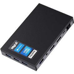 Mele Quieter 3Q Fanless Mini PC N5105, Small Computer, LPDDR4, Win11, Dual HDMI 4K, 2.4G/5G Wi-Fi 6, Gigabit Ethernet, BT 5.2, USB 3.2 x 4, SSD, VESA Mount (8G/256G)